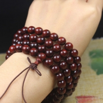 佛珠批发 赞比亚小叶紫檀 手工血檀 类似小叶紫檀佛珠手串手链