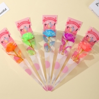 七彩炫光金箔玫瑰花浪漫永恒情侣七夕情人节生日礼物礼品现货批发